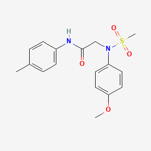 molecular formula C17H20N2O4S B5887473 N~2~-(4-methoxyphenyl)-N~1~-(4-methylphenyl)-N~2~-(methylsulfonyl)glycinamide 