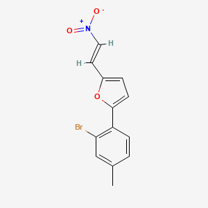 molecular formula C13H10BrNO3 B5887479 2-(2-bromo-4-methylphenyl)-5-(2-nitrovinyl)furan 
