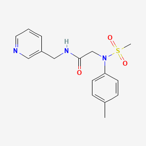 molecular formula C16H19N3O3S B5887482 N~2~-(4-methylphenyl)-N~2~-(methylsulfonyl)-N~1~-(3-pyridinylmethyl)glycinamide 