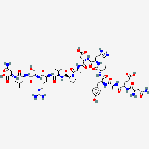 molecular formula C68H105N21O23 B588749 Asn-glu-ala-tyr-val-his-asp-ala-pro-val-arg-ser-leu-asn CAS No. 143305-11-7