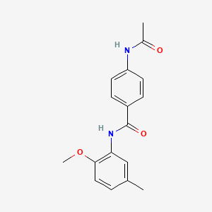 molecular formula C17H18N2O3 B5887508 4-(acetylamino)-N-(2-methoxy-5-methylphenyl)benzamide 