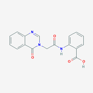 molecular formula C17H13N3O4 B5887513 2-{[(4-oxo-3(4H)-quinazolinyl)acetyl]amino}benzoic acid 