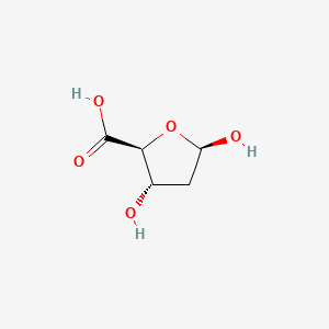 molecular formula C5H8O5 B588752 (2S,3S,5R)-3,5-Dihydroxytetrahydrofuran-2-carboxylic acid CAS No. 134616-20-9