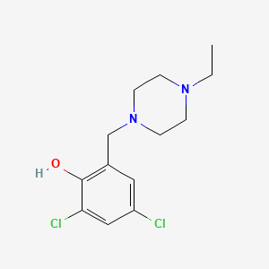 molecular formula C13H18Cl2N2O B5887521 2,4-dichloro-6-[(4-ethyl-1-piperazinyl)methyl]phenol 