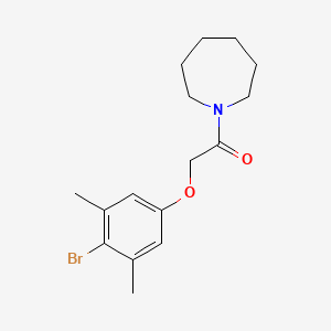 molecular formula C16H22BrNO2 B5887533 1-[(4-bromo-3,5-dimethylphenoxy)acetyl]azepane 