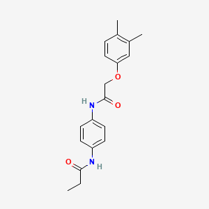 molecular formula C19H22N2O3 B5887547 N-(4-{[2-(3,4-dimethylphenoxy)acetyl]amino}phenyl)propanamide 