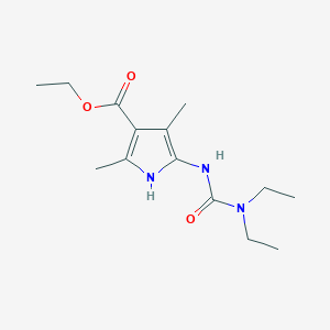 molecular formula C14H23N3O3 B5887552 ethyl 5-{[(diethylamino)carbonyl]amino}-2,4-dimethyl-1H-pyrrole-3-carboxylate 