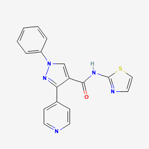 1-phenyl-3-(4-pyridinyl)-N-1,3-thiazol-2-yl-1H-pyrazole-4-carboxamide