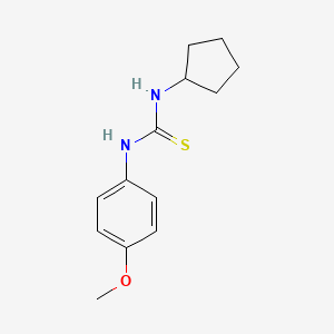 molecular formula C13H18N2OS B5887583 N-cyclopentyl-N'-(4-methoxyphenyl)thiourea 