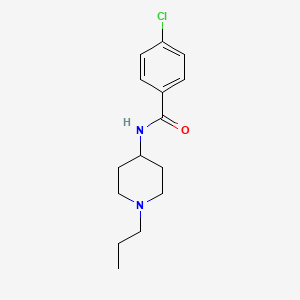molecular formula C15H21ClN2O B5887605 4-chloro-N-(1-propyl-4-piperidinyl)benzamide 