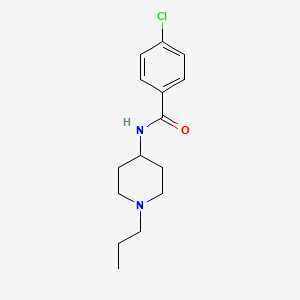 molecular formula C15H21ClN2O B5887605 4-chloro-N-(1-propylpiperidin-4-yl)benzamide 