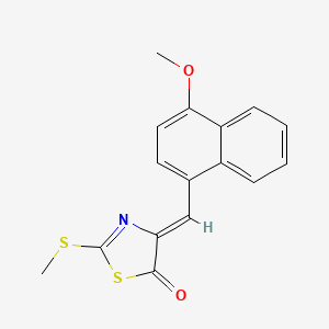 molecular formula C16H13NO2S2 B5887607 4-[(4-methoxy-1-naphthyl)methylene]-2-(methylthio)-1,3-thiazol-5(4H)-one 