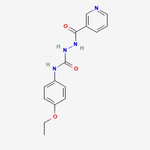 molecular formula C15H16N4O3 B5887647 N-(4-ethoxyphenyl)-2-(3-pyridinylcarbonyl)hydrazinecarboxamide 