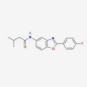 N-[2-(4-fluorophenyl)-1,3-benzoxazol-5-yl]-3-methylbutanamide