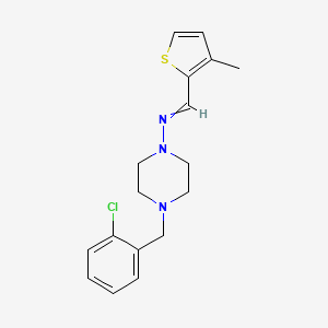 molecular formula C17H20ClN3S B5887665 4-(2-chlorobenzyl)-N-[(3-methyl-2-thienyl)methylene]-1-piperazinamine 