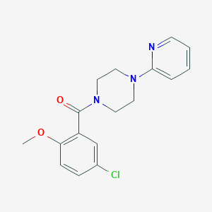 molecular formula C17H18ClN3O2 B5887669 1-(5-chloro-2-methoxybenzoyl)-4-(2-pyridinyl)piperazine 