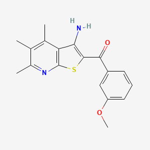 molecular formula C18H18N2O2S B5887680 (3-amino-4,5,6-trimethylthieno[2,3-b]pyridin-2-yl)(3-methoxyphenyl)methanone 