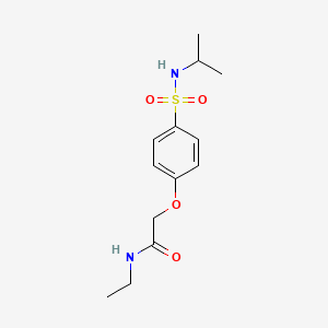 molecular formula C13H20N2O4S B5887725 N-ethyl-2-{4-[(isopropylamino)sulfonyl]phenoxy}acetamide 