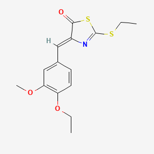 molecular formula C15H17NO3S2 B5887730 4-(4-ethoxy-3-methoxybenzylidene)-2-(ethylthio)-1,3-thiazol-5(4H)-one 