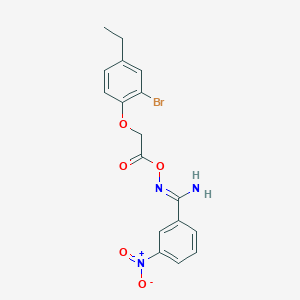 N'-{[(2-bromo-4-ethylphenoxy)acetyl]oxy}-3-nitrobenzenecarboximidamide