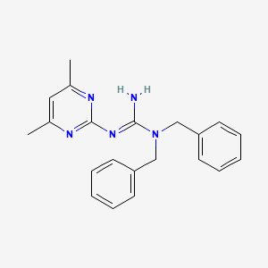 molecular formula C21H23N5 B5887751 N,N-dibenzyl-N'-(4,6-dimethyl-2-pyrimidinyl)guanidine 