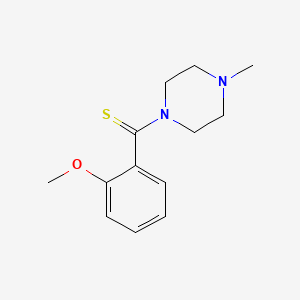 molecular formula C13H18N2OS B5887768 1-[(2-methoxyphenyl)carbonothioyl]-4-methylpiperazine 