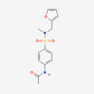 molecular formula C14H16N2O4S B5887771 N-(4-{[(2-furylmethyl)(methyl)amino]sulfonyl}phenyl)acetamide 