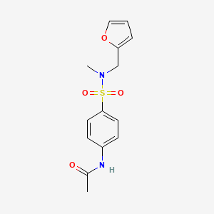 molecular formula C14H16N2O4S B5887771 N-(4-{[(furan-2-yl)methyl](methyl)sulfamoyl}phenyl)acetamide 