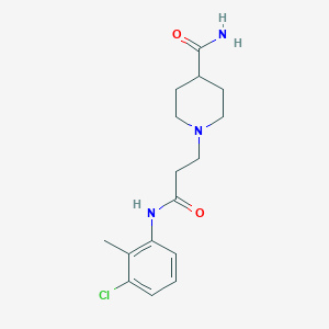 molecular formula C16H22ClN3O2 B5887775 1-{3-[(3-chloro-2-methylphenyl)amino]-3-oxopropyl}-4-piperidinecarboxamide 