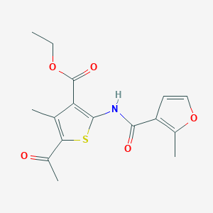 molecular formula C16H17NO5S B5887777 ethyl 5-acetyl-4-methyl-2-[(2-methyl-3-furoyl)amino]-3-thiophenecarboxylate 