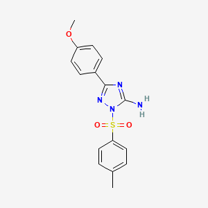 3-(4-methoxyphenyl)-1-[(4-methylphenyl)sulfonyl]-1H-1,2,4-triazol-5-amine