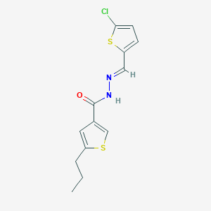 molecular formula C13H13ClN2OS2 B5887820 N'-[(5-chloro-2-thienyl)methylene]-5-propyl-3-thiophenecarbohydrazide 