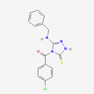 molecular formula C16H13ClN4OS B5887872 5-(benzylamino)-4-(4-chlorobenzoyl)-4H-1,2,4-triazole-3-thiol 