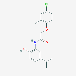 molecular formula C18H20ClNO3 B5887889 2-(4-chloro-2-methylphenoxy)-N-(2-hydroxy-5-isopropylphenyl)acetamide 