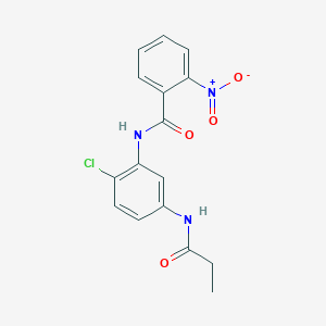 molecular formula C16H14ClN3O4 B5887891 N-[2-chloro-5-(propionylamino)phenyl]-2-nitrobenzamide 