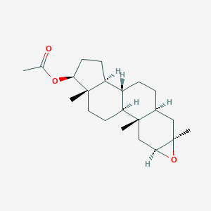 B058879 [(1S,2S,4S,6R,8S,11R,12S,15S,16S)-2,6,16-Trimethyl-5-oxapentacyclo[9.7.0.02,8.04,6.012,16]octadecan-15-yl] acetate CAS No. 16321-28-1