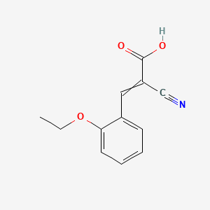 molecular formula C12H11NO3 B588790 2-Cyano-3-(2-ethoxyphenyl)prop-2-enoic acid CAS No. 141426-09-7