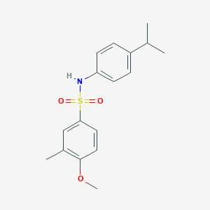 molecular formula C17H21NO3S B5887905 N-(4-isopropylphenyl)-4-methoxy-3-methylbenzenesulfonamide 