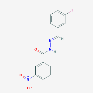 N'-(3-fluorobenzylidene)-3-nitrobenzohydrazide