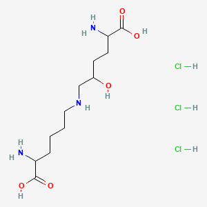 molecular formula C12H28Cl3N3O5 B588792 2-Amino-6-[(5-amino-5-carboxypentyl)amino]-5-hydroxyhexanoic acid;trihydrochloride CAS No. 869184-37-2