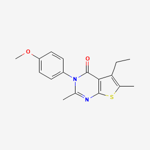 molecular formula C17H18N2O2S B5887923 5-ethyl-3-(4-methoxyphenyl)-2,6-dimethylthieno[2,3-d]pyrimidin-4(3H)-one 