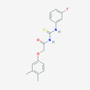 molecular formula C17H17FN2O2S B5887927 2-(3,4-dimethylphenoxy)-N-{[(3-fluorophenyl)amino]carbonothioyl}acetamide 