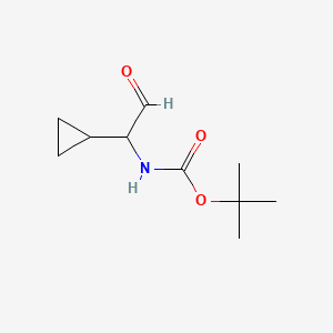 molecular formula C10H17NO3 B588794 tert-Butyl (1-cyclopropyl-2-oxoethyl)carbamate CAS No. 149357-93-7