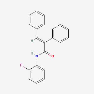 molecular formula C21H16FNO B5887942 N-(2-fluorophenyl)-2,3-diphenylacrylamide 