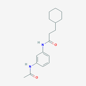 molecular formula C17H24N2O2 B5887953 N-[3-(acetylamino)phenyl]-3-cyclohexylpropanamide 
