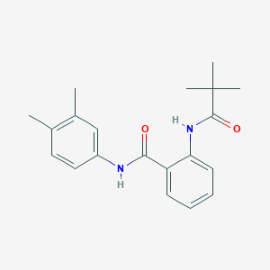 molecular formula C20H24N2O2 B5887956 N-(3,4-dimethylphenyl)-2-[(2,2-dimethylpropanoyl)amino]benzamide 