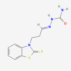 molecular formula C11H12N4OS2 B5887967 3-(2-thioxo-1,3-benzothiazol-3(2H)-yl)propanal semicarbazone 
