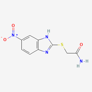 molecular formula C9H8N4O3S B5888013 2-[(5-nitro-1H-benzimidazol-2-yl)thio]acetamide 