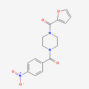 molecular formula C16H15N3O5 B5888018 1-(2-furoyl)-4-(4-nitrobenzoyl)piperazine 