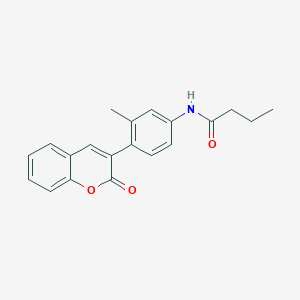 molecular formula C20H19NO3 B5888028 N-[3-methyl-4-(2-oxo-2H-chromen-3-yl)phenyl]butanamide CAS No. 353465-23-3